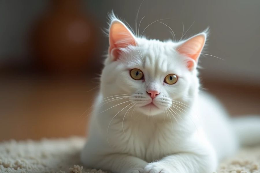 a white cat