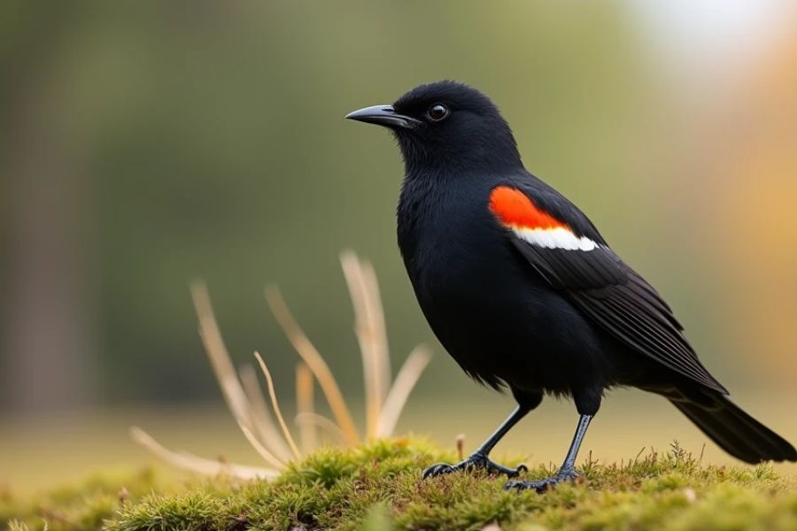 a Red winged blackbird