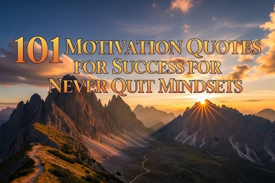 101 Motivation Quotes for Success for Never Quit Mindsets