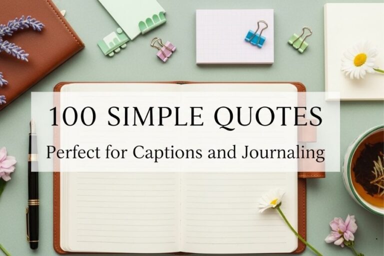 100 Simple Quotes Perfect for Captions and Journaling