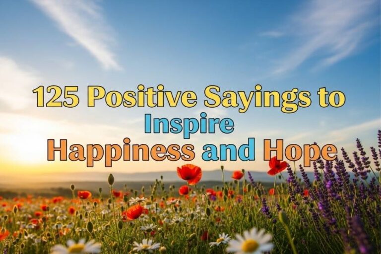 125 Positive Sayings to Inspire Happiness and Hope