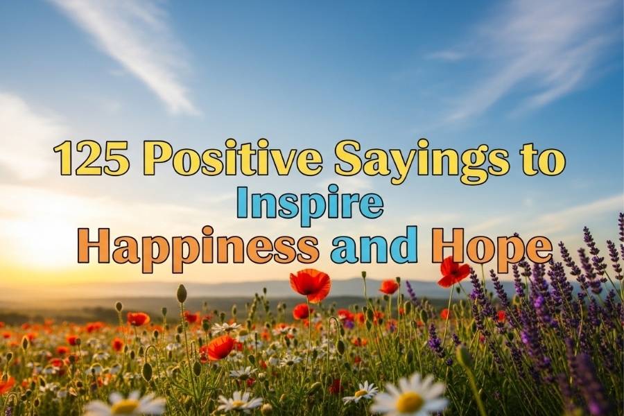125 Positive Sayings to Inspire Happiness and Hope