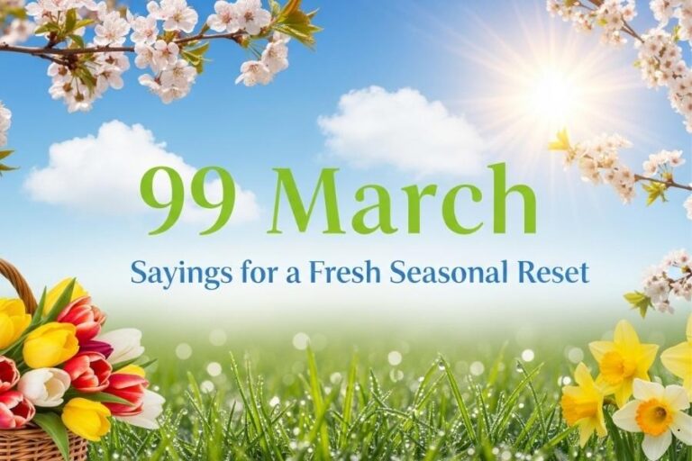 99 March Sayings for a Fresh Seasonal Reset