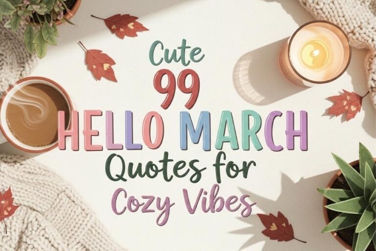 Cute 99 Hello March Quotes for Cozy Vibes