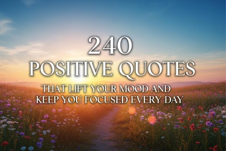 240 Positive Quotes That Lift Your Mood and Keep You Focused Every Day
