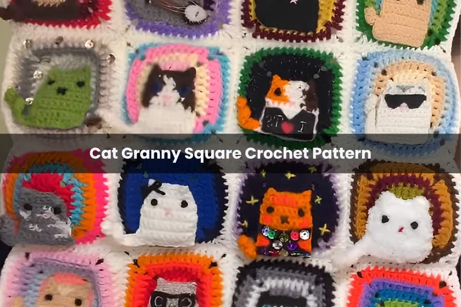 Cat Granny Square Crochet Pattern
