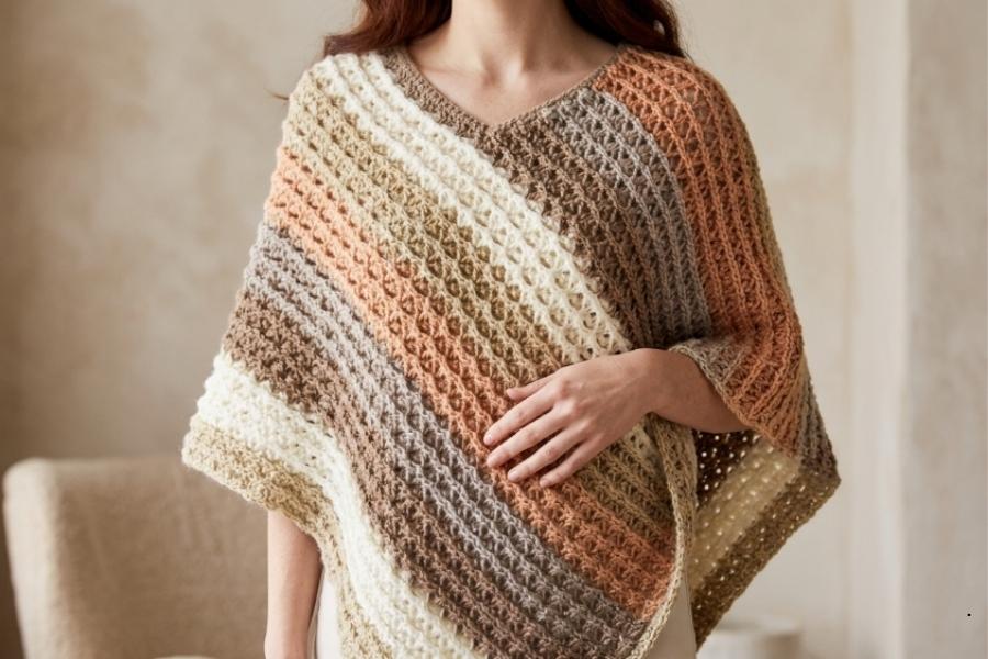 Cozy Crochet Poncho Free Pattern