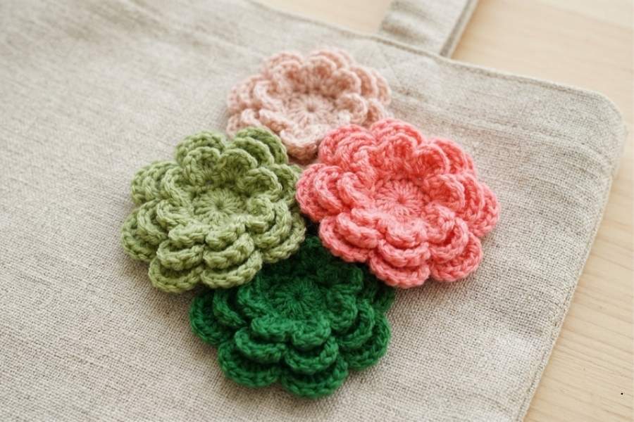 Crochet Flowers Free Pattern