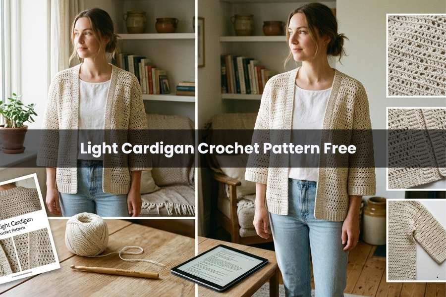 Light Cardigan Crochet Pattern Free