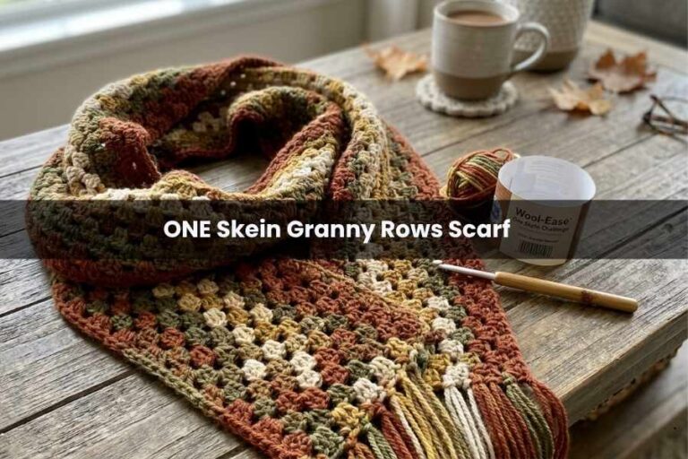ONE Skein Granny Rows Scarf