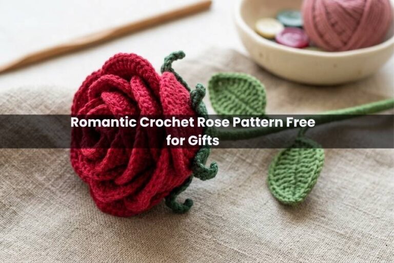 Romantic Crochet Rose Pattern Free for Gifts
