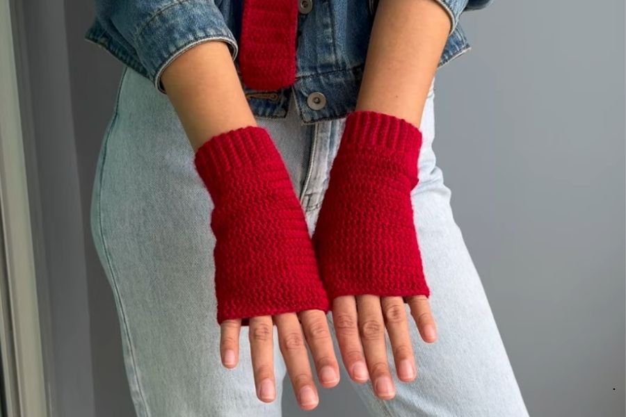 Crochet Fingerless Gloves Free Pattern