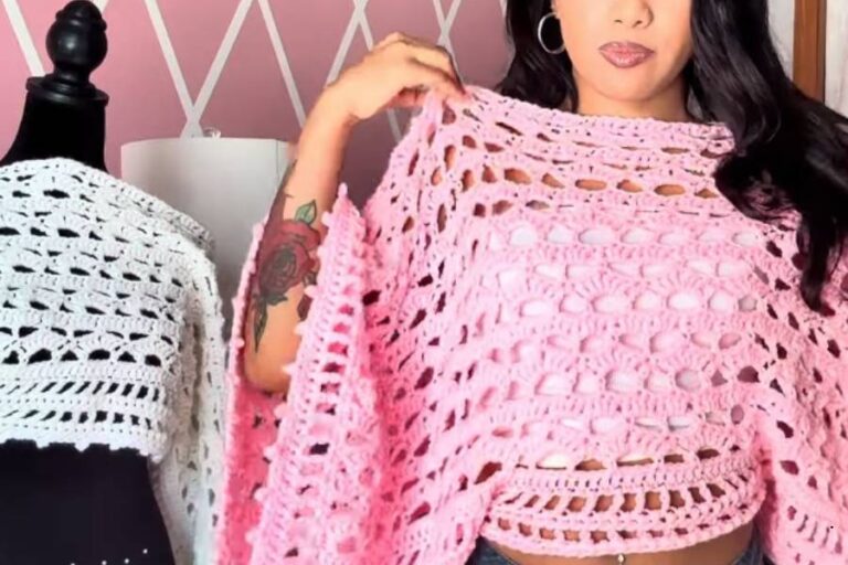 Cozy Crochet Lace Poncho Free Pattern Tutorial