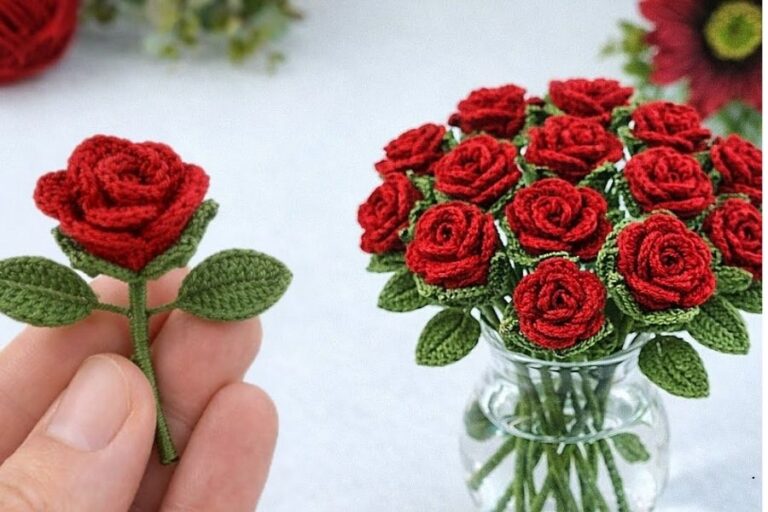 Easy Crochet Rose Pattern for Beautiful Handmade Flowers