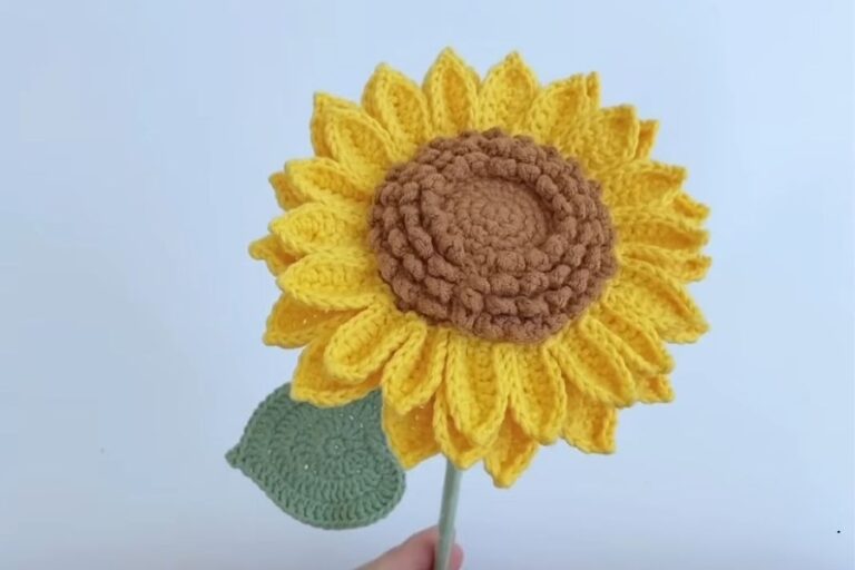 Easy Crochet Sunflower Pattern Free for Beginners