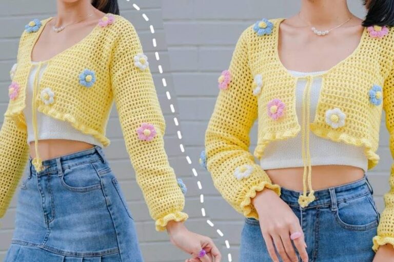 Adorable Daisy Crochet Cardigan Pattern Free