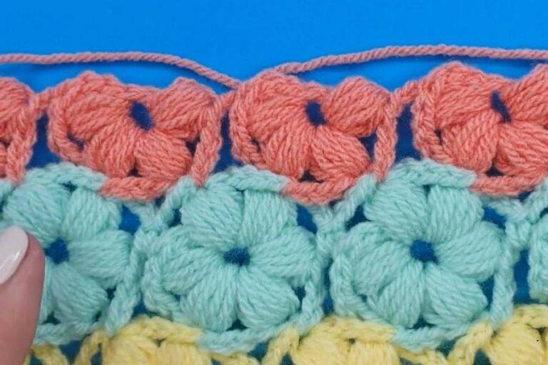 Puff Flower Blanket Crochet Pattern Free You’ll Love